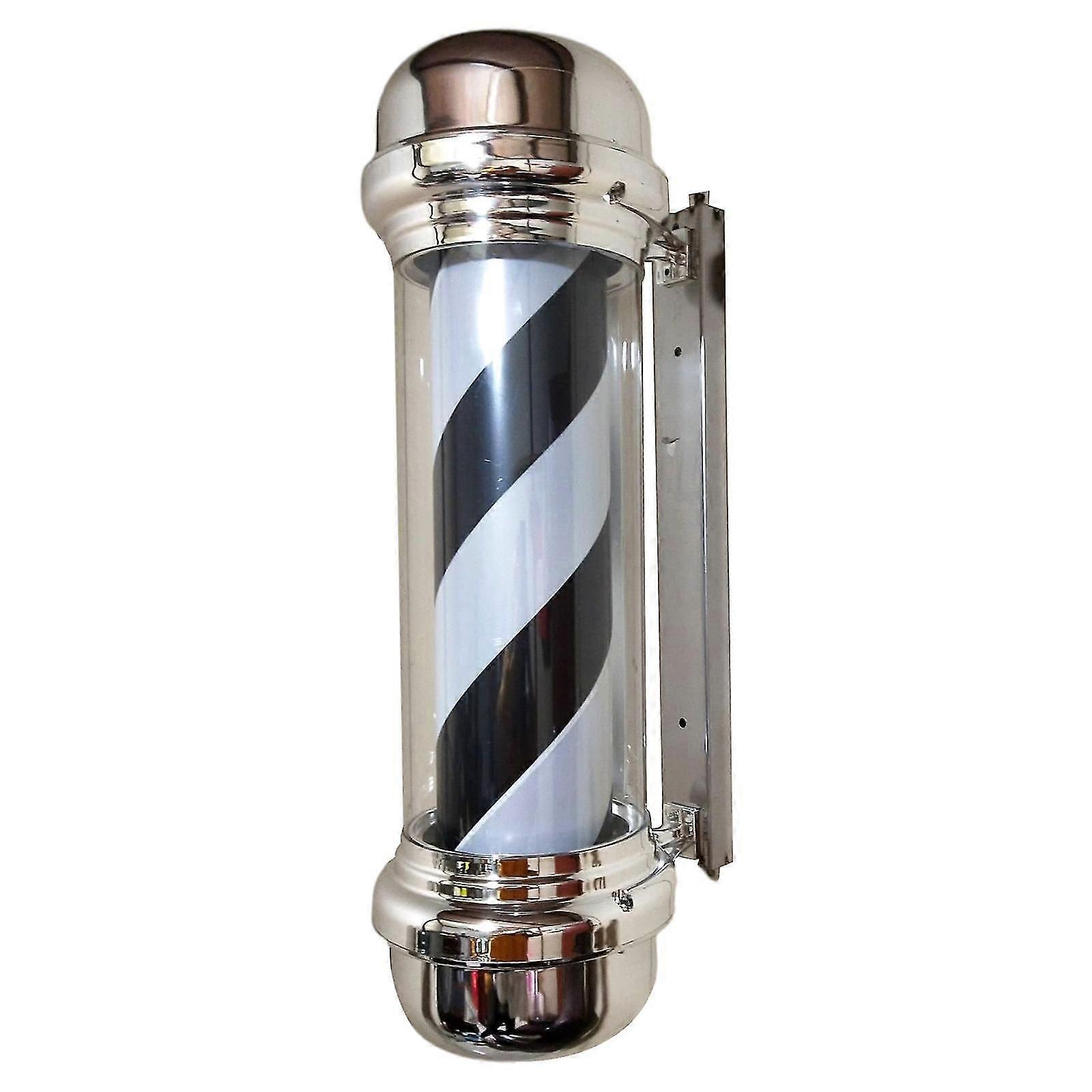 Barber Pole Light Waterproof Classic 23'' Wall Mount Flat Top Black