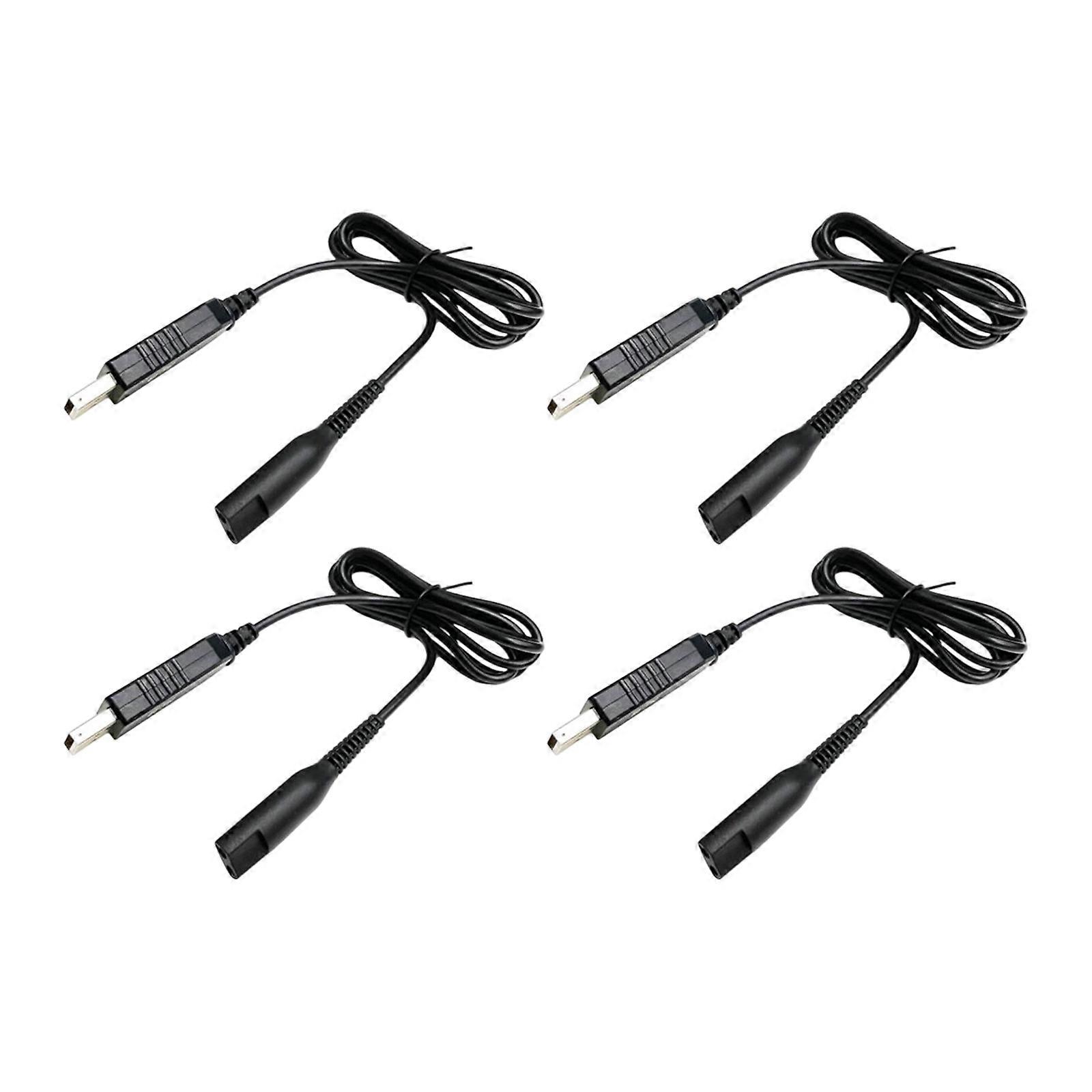 Pack of 2 Quick Charging USB Lines Suitable for Grooming Equipment PVC and Copper Conductors Flexible 1.2M Cord Length Multicolor