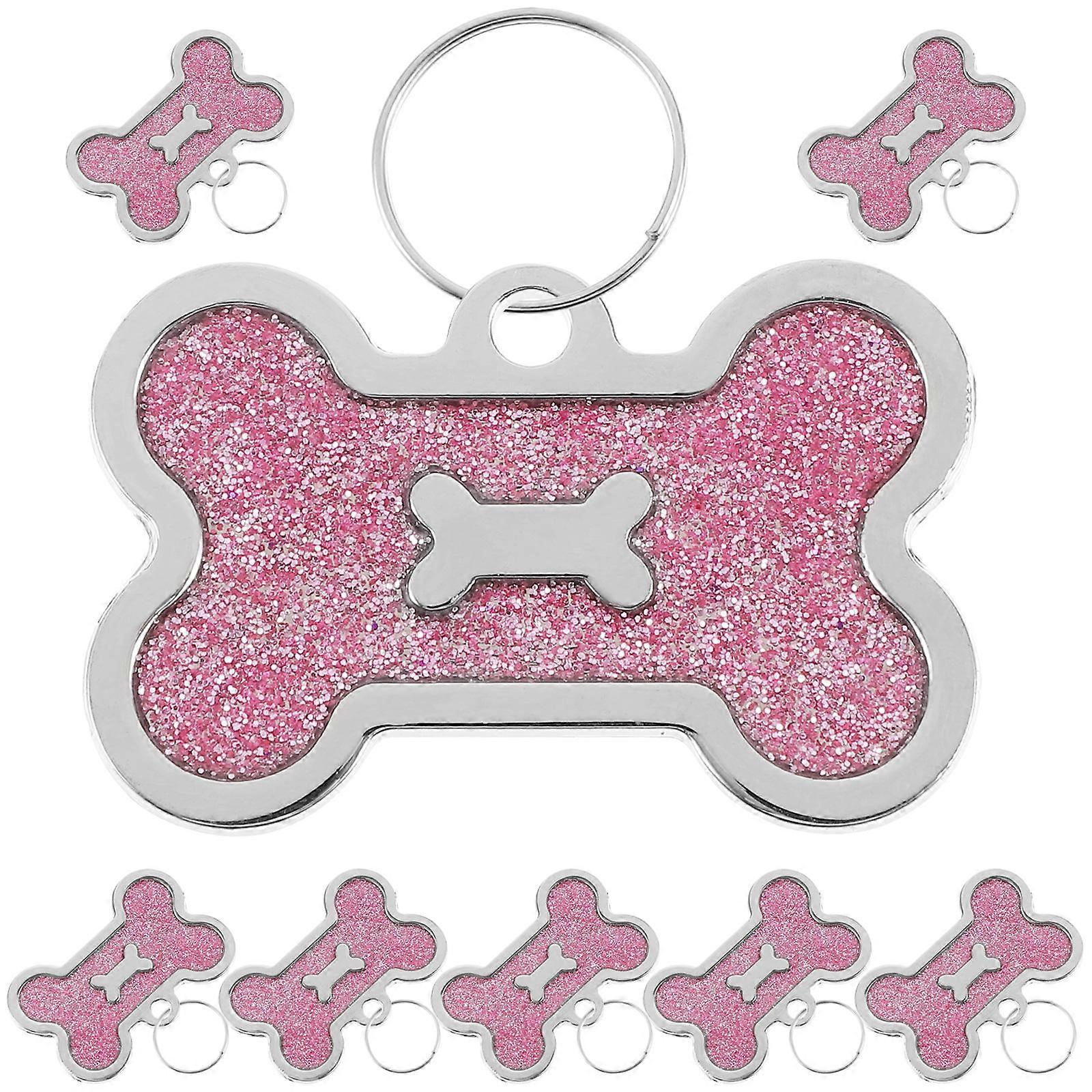 Bone Shape Pet Tags Dog Collar Tags Zinc Alloy 24Pcs for Identification