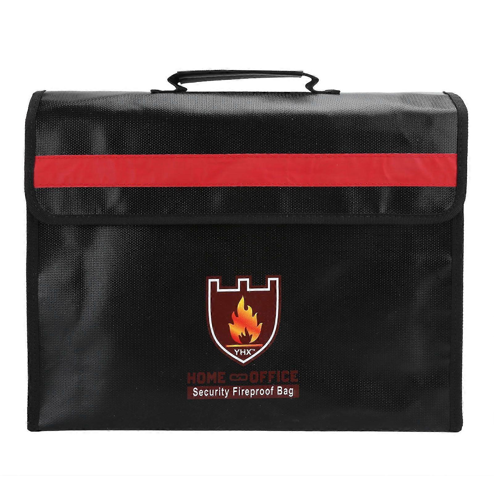 Fireproof Waterproof Document Storage Bags Briefcase Hand Bag with Shoulder Strap