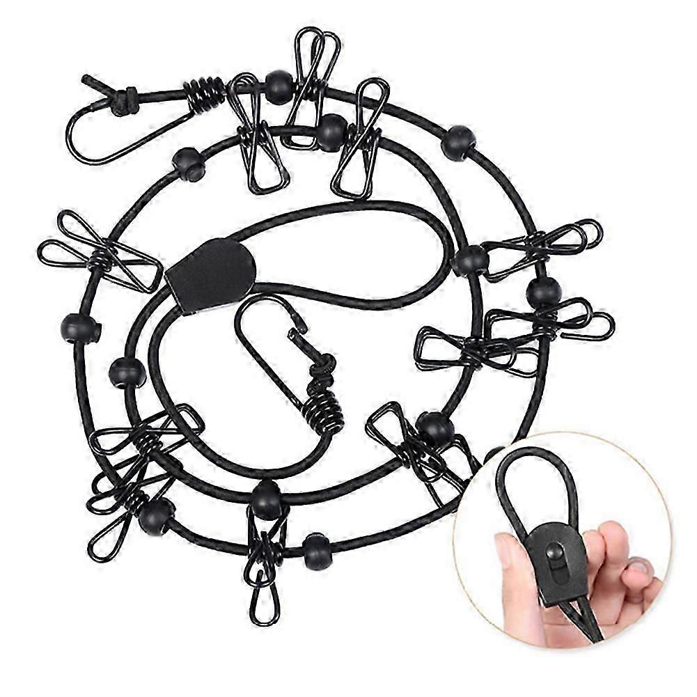 Windproof Non-slip Clothesline Upgraded Retractable Portable Travel Clothesline