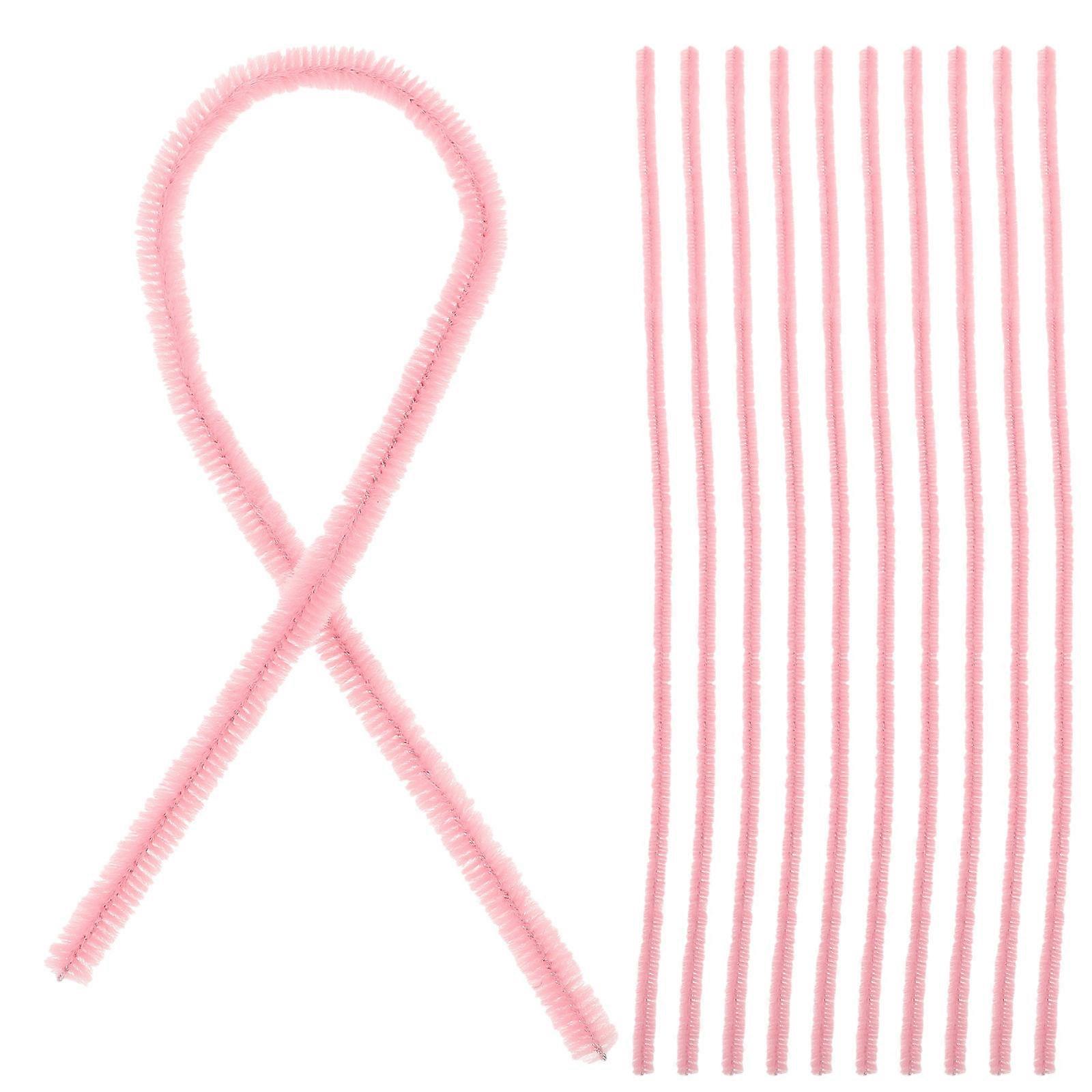 Pink Plush Twisting Sticks Chenille Stems for DIY Crafts 200Pcs Kindergarten Use