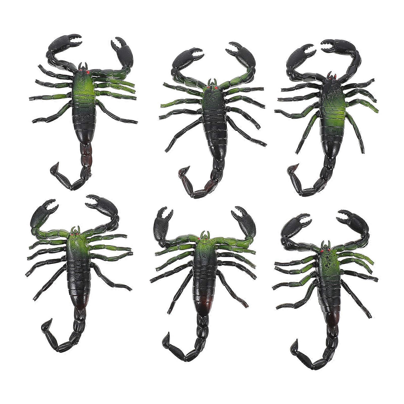 Realistic Scorpion Prank Toy with Details for Kids Playing 6Pcs
