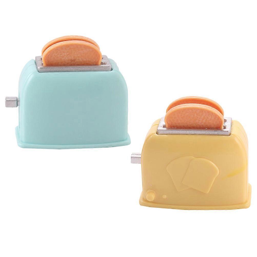 Miniature Bread Machine Toy Model for Decoration with Assorted Colors 2Pcs