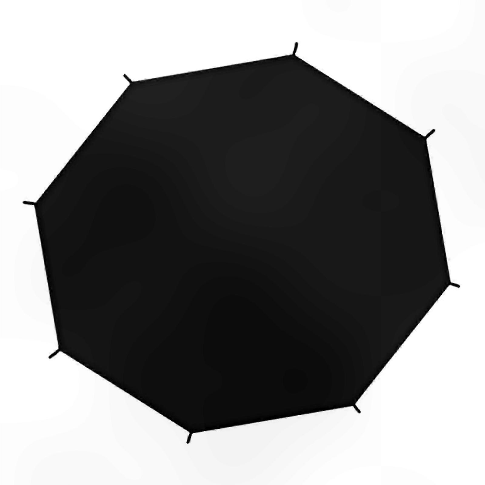 Round Trampoline Canopy with UV Protection, Durable Tearproof Shade, Weather-Resistant Black Cover for 8-Pole Frames