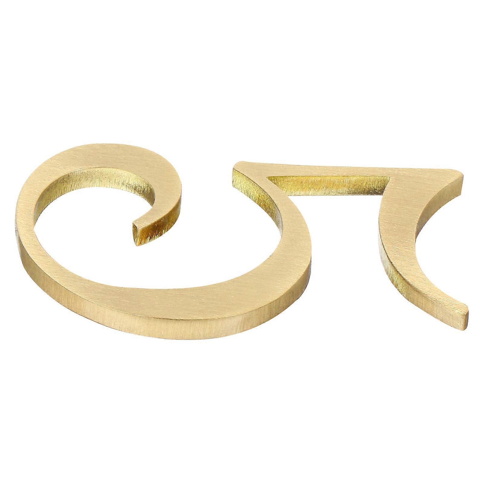 Copper Door Number for House Address Number 1Pcs Golden Durable Decorative Plaque