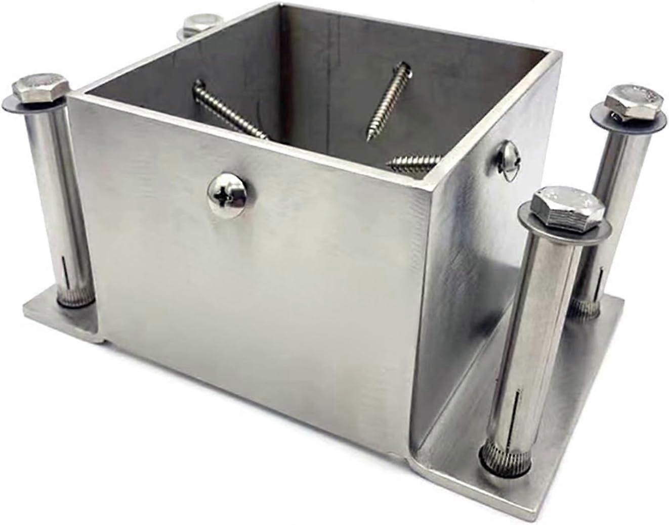 Heavy Duty Stainless Steel Post Base For 2x2 To 8x8 Posts Concrete Wood Deck Pergola Railing Square Design 130x130 mm