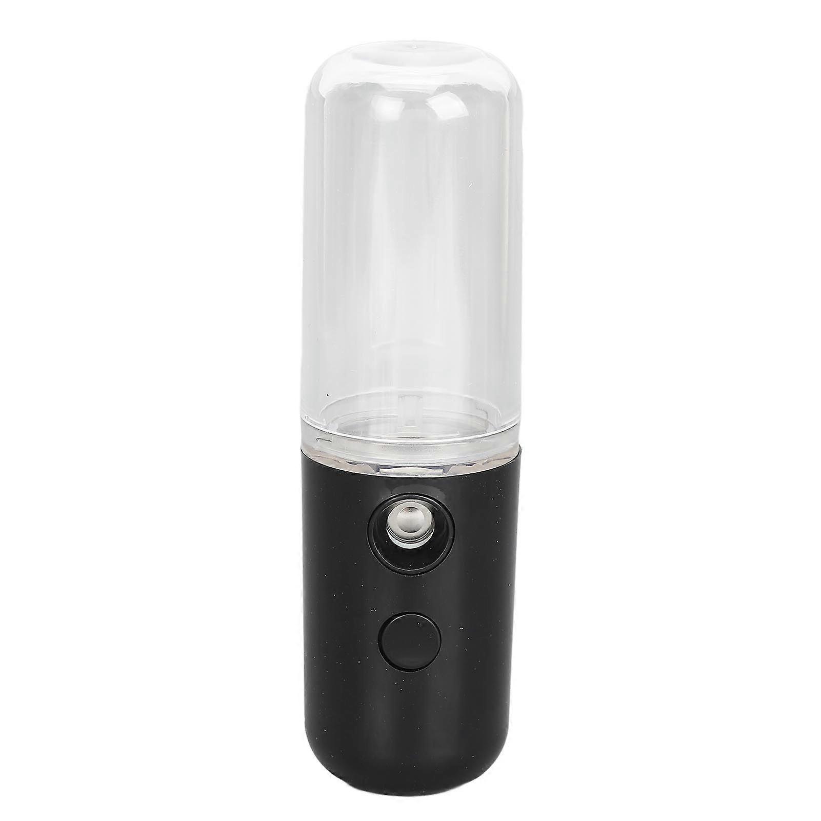 Face Nano Mist Sprayer Portable USB Charging Moisturizing Mister Hydrator for Home black
