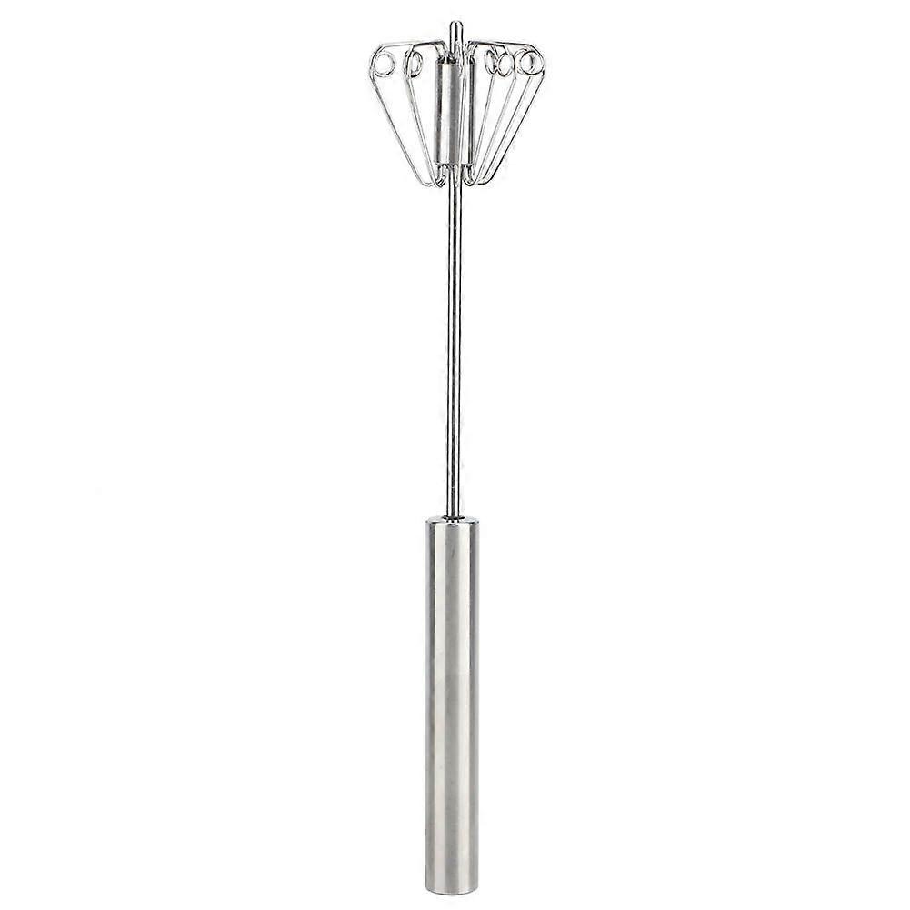 Semi-automatic Rotating Stainless Steel Handheld Egg Mixer Kitchen Tool