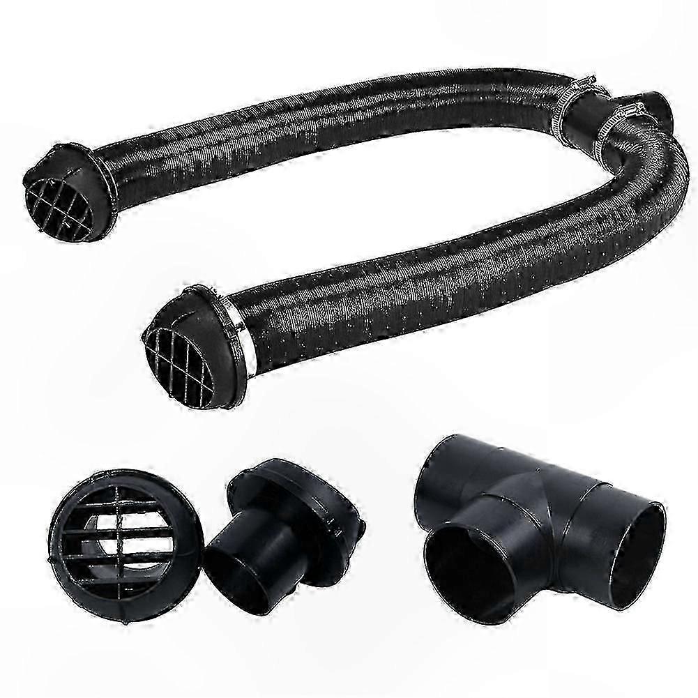 60mm Duct Heater Pipe T Connector for Warm Air Systems with Hose Clips