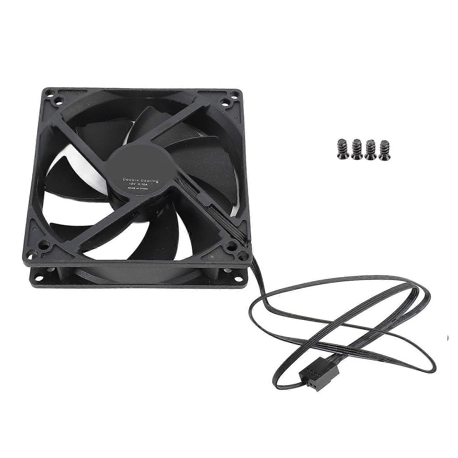 PWM Case Fan 100mm Dual Ball Intelligent Temperature Control 1800RPM High Speed Low Noise 4PIN Computer Case Cooling Fan for PC