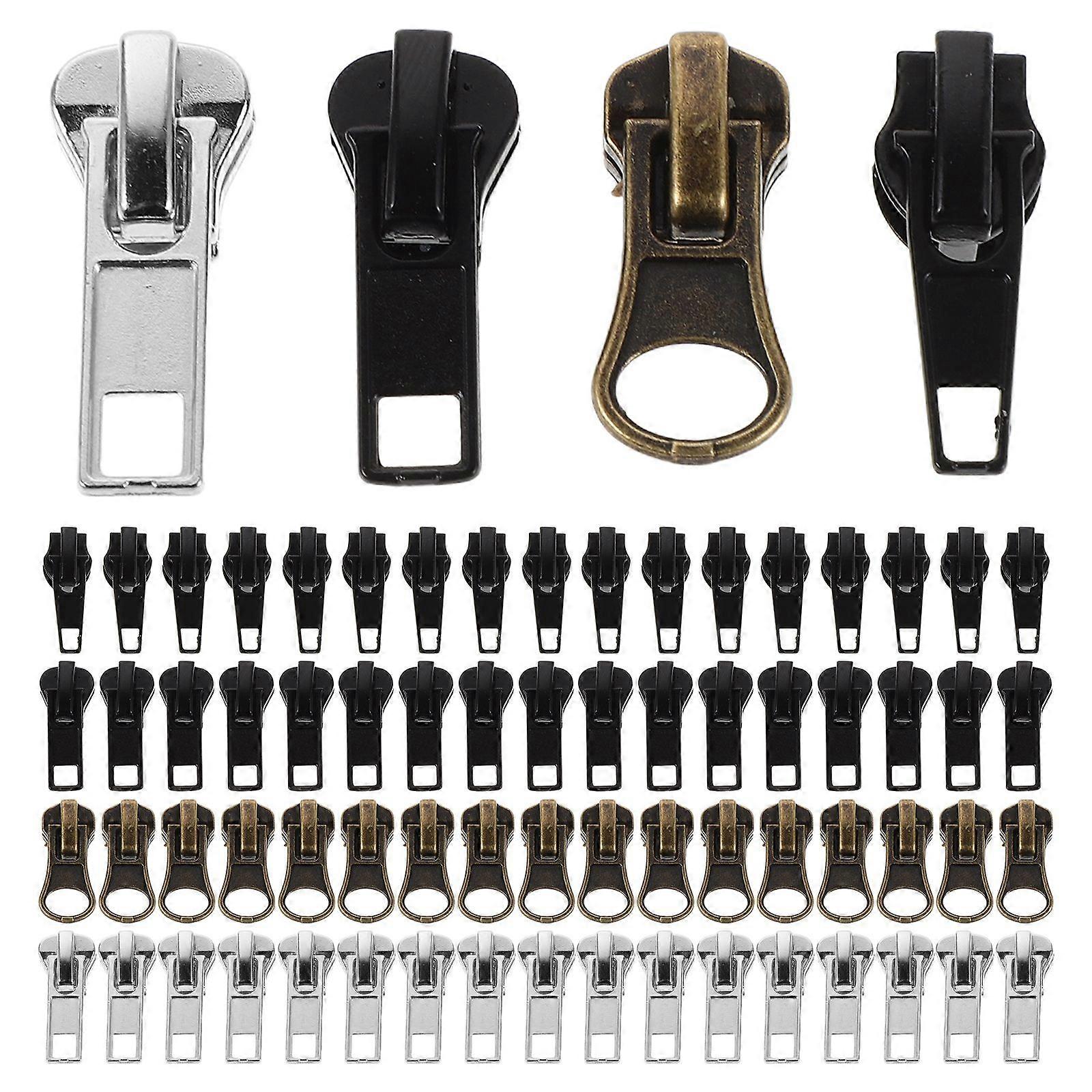 1 Set Zipper Pulls: Universal Zipper Pull Replacement with Tabs for Jackets Bags and Luggage - Heavy Duty Instant Fix Tools for Repairing