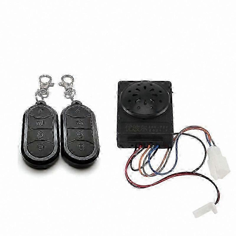 Electric Bicycle Alarm System with Dual Remote Control for 36V 48V 60V 72V Models