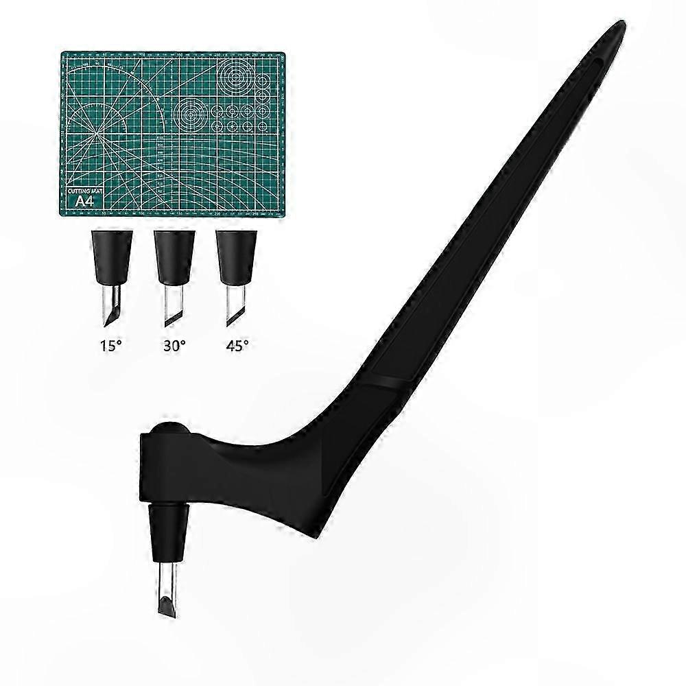 360-Degree Rotary Paper Cutter Stainless Steel Art Tool Safe Crafting Knife for Creative Projects