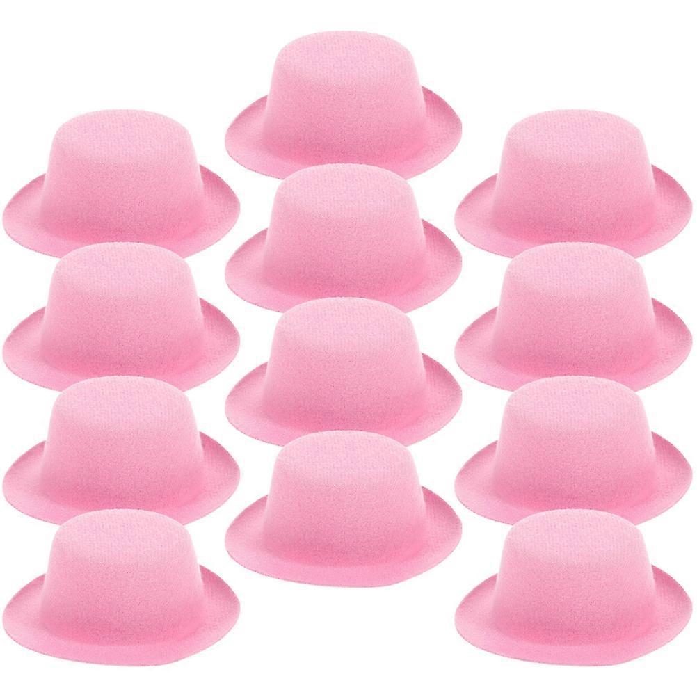 Pink Miniature Cowboy Hat for Doll Use 24Pcs Party Tiny Hats