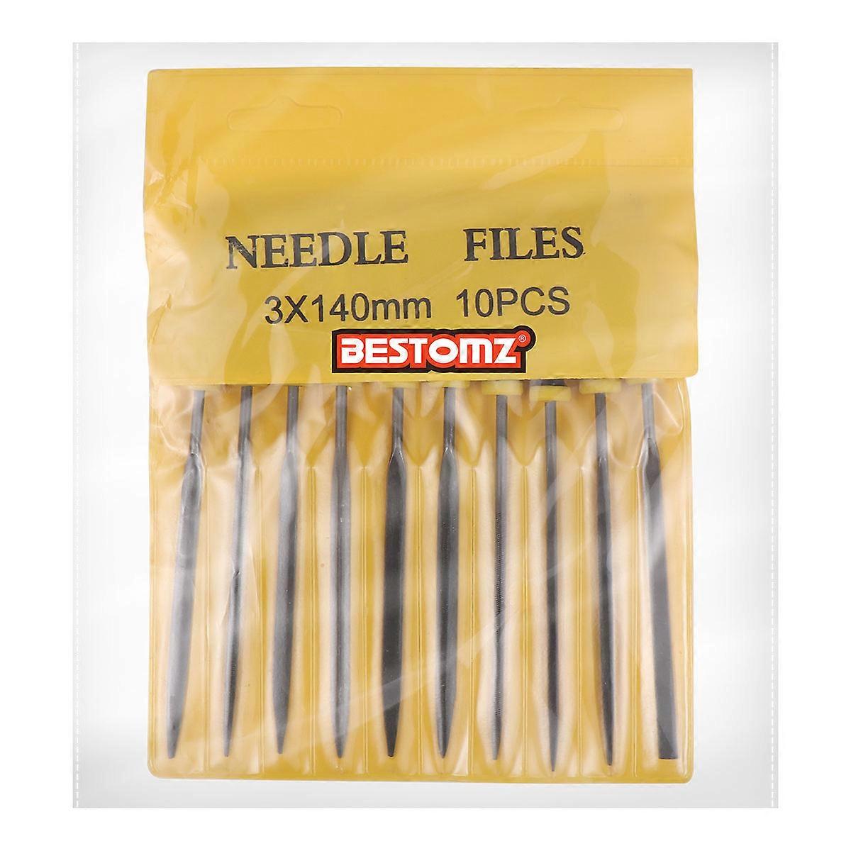 Needle File Wood Tool Set for Shaping 10Pcs Hardened Steel Grip