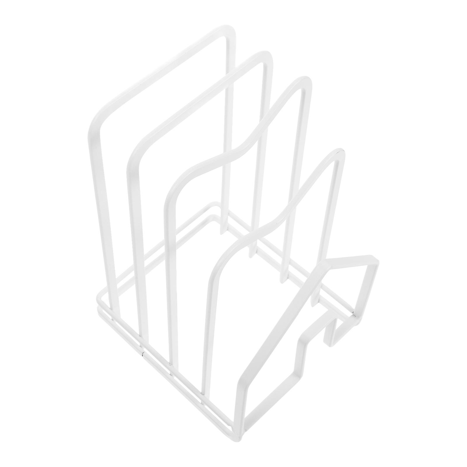 Iron Pot Lid Holder Stand For Kitchen Organization Rectangular Shape 2Pcs Multifunctional Chopping Board Rack