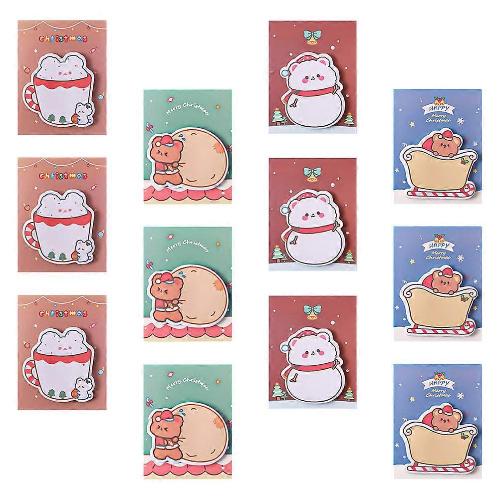 Message Notes Pad Xmas Sticker Notes for Study 36Pcs Assorted Color Memo Pads