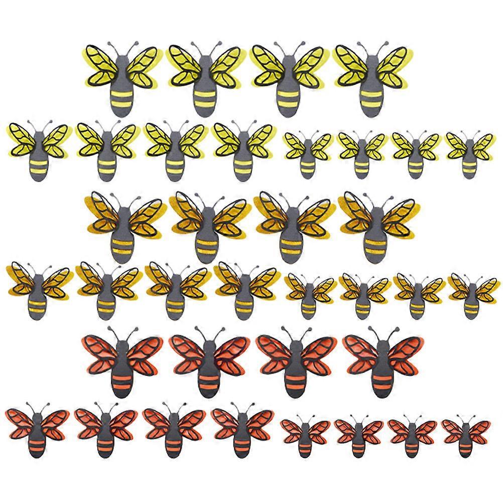 Adhesive Bee Wall Stickers 144 Pcs Decorative Removable Decals for DIY Enthusiasts