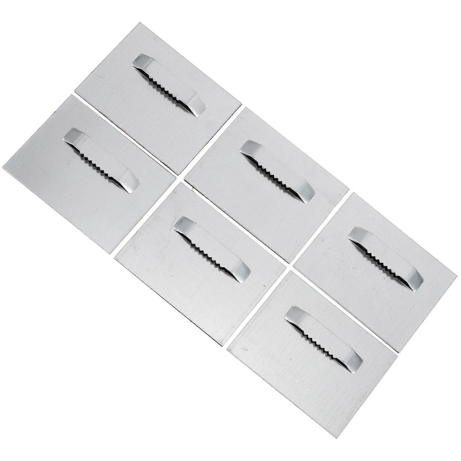 Bathroom Glass Hooks Iron Hanging Hooks Set for Home 6Pcs Silver Color