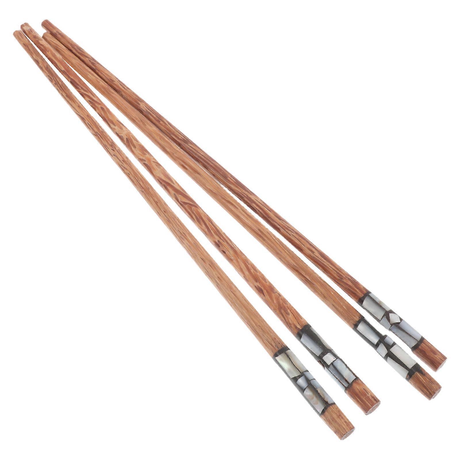 Wooden Chopsticks Elongated Non-Slip Design For Household Users 8 Pairs