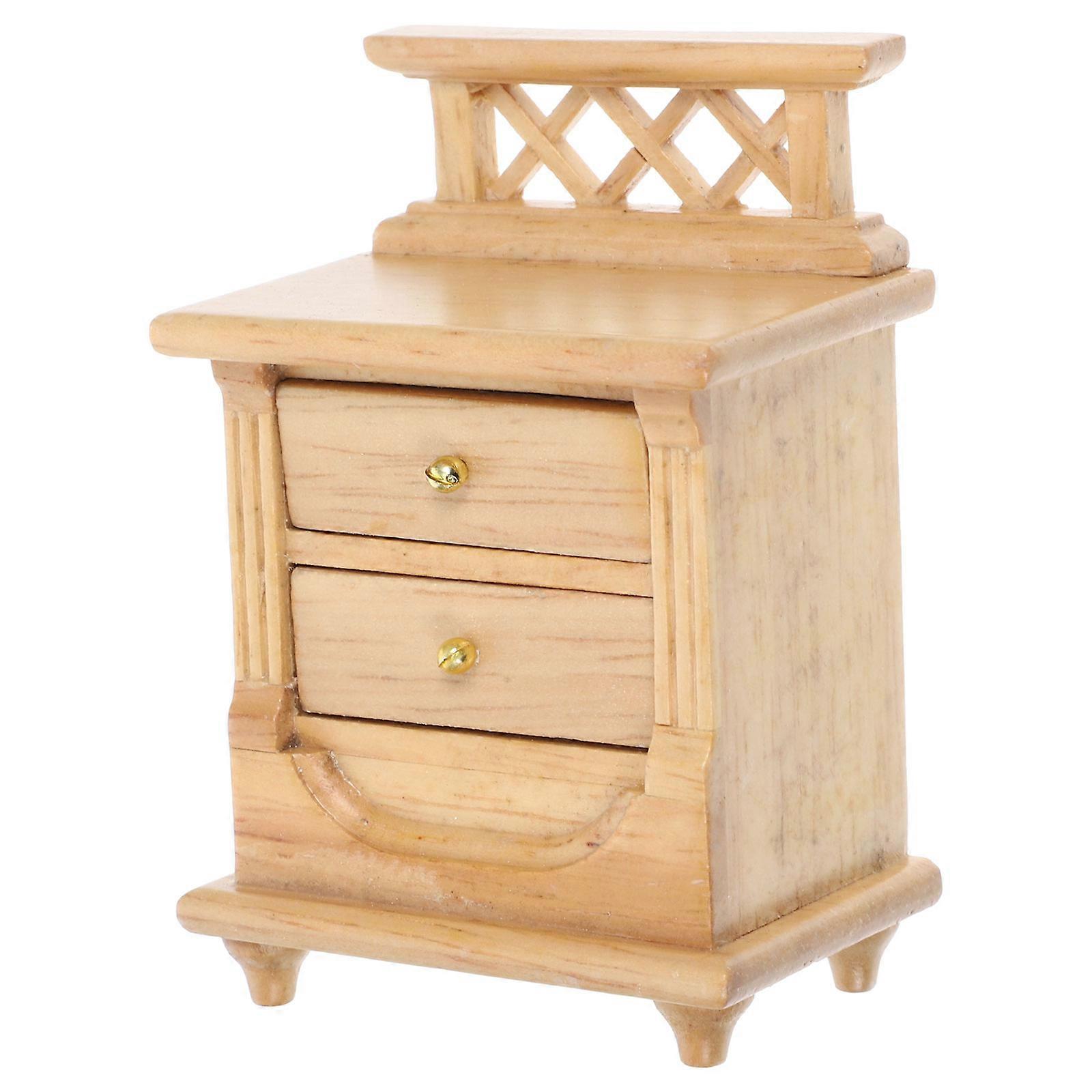 5Pcs Miniature Wooden Cabinet Doll House Furniture Decorative Display with Practical Functionality