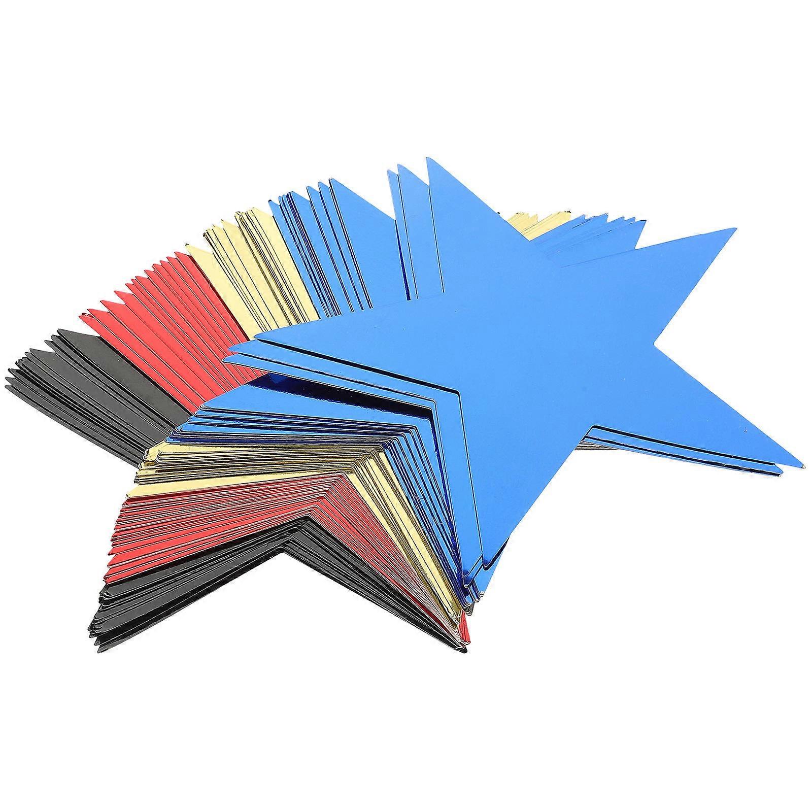 Assorted Color Paper Stars Decoration for 80Pcs Wedding Party Scene