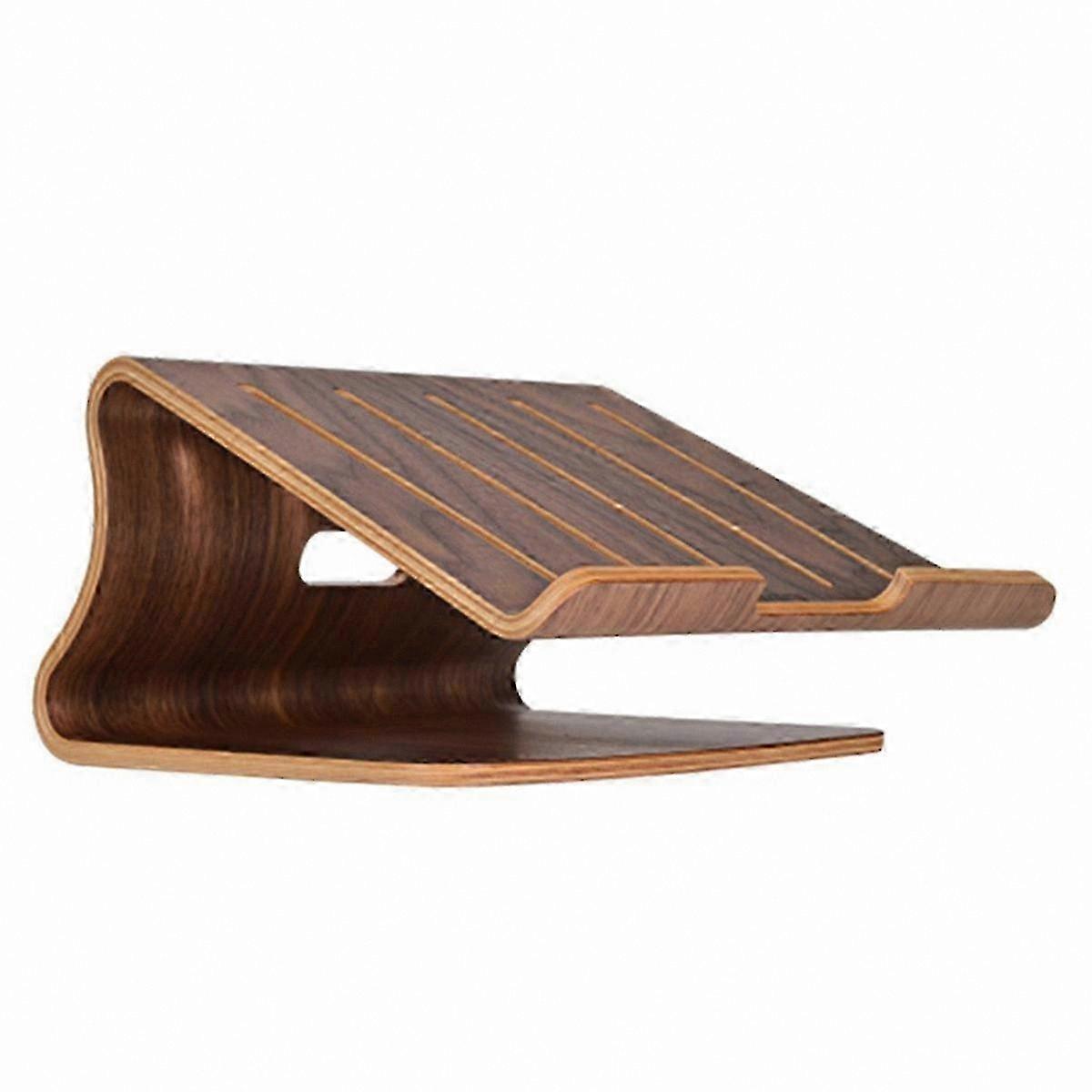 Universal Wooden Laptop Cooling Stand for 13"-17" Laptops Enhanced Airflow Design Ergonomic Desktop Accessory