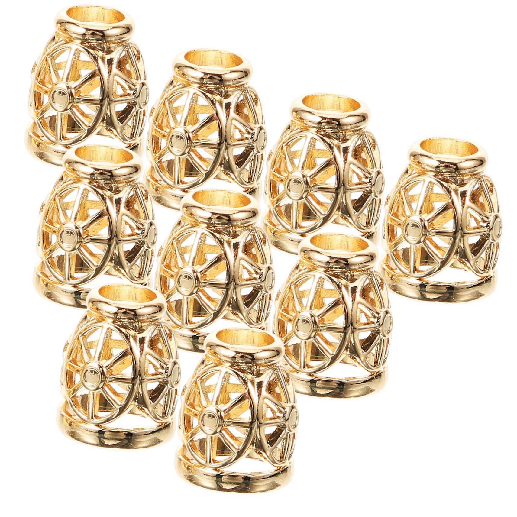 Metal Hollow Cord Locks Alloy Drawstring Stoppers For Hoodie Pants Hats 10 Pcs Fine Workmanship Simple Design