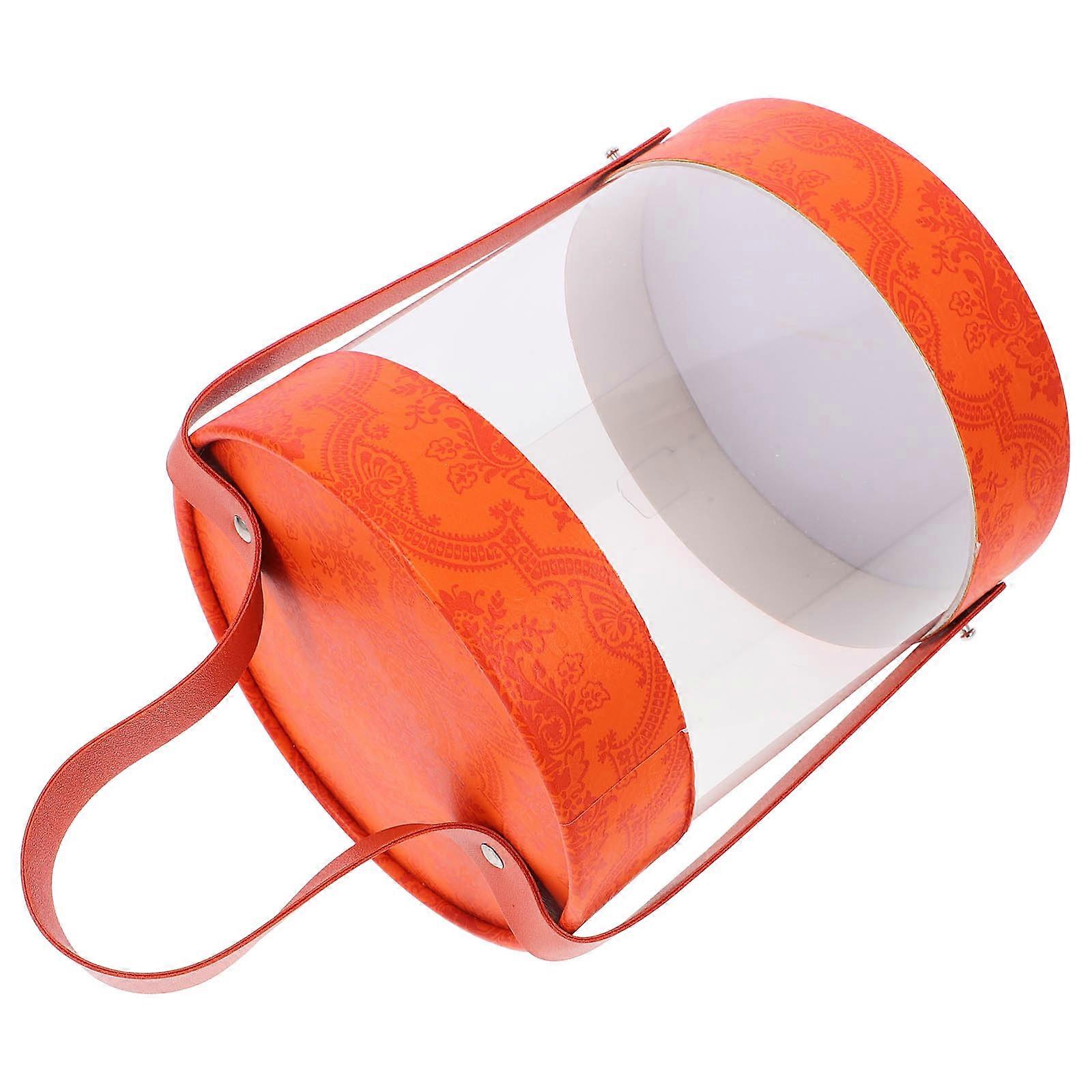 Gift Packaging Box Transparent Display Contents Round Shape Wedding Decoration 1Set