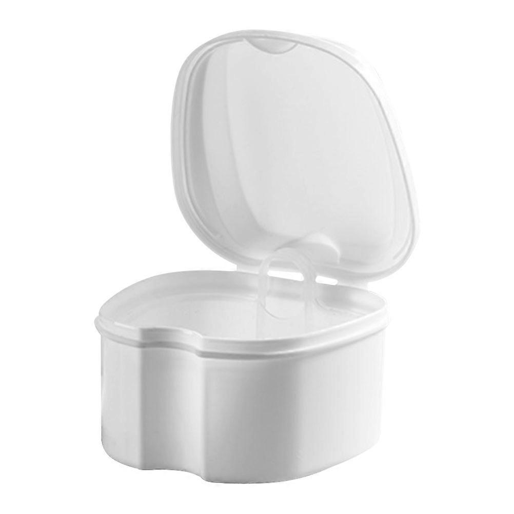 Denture Accessory Household Retainer Case for Storage 2Pcs White Material