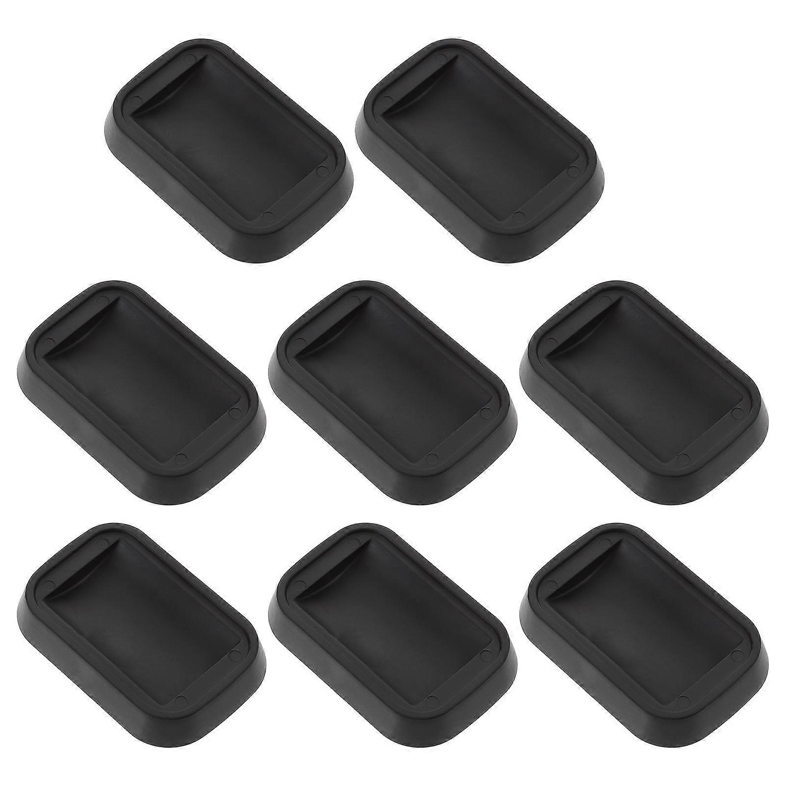 Furniture Caster Cups for Bed Stopper Function 24Pcs Black Rubber Cups