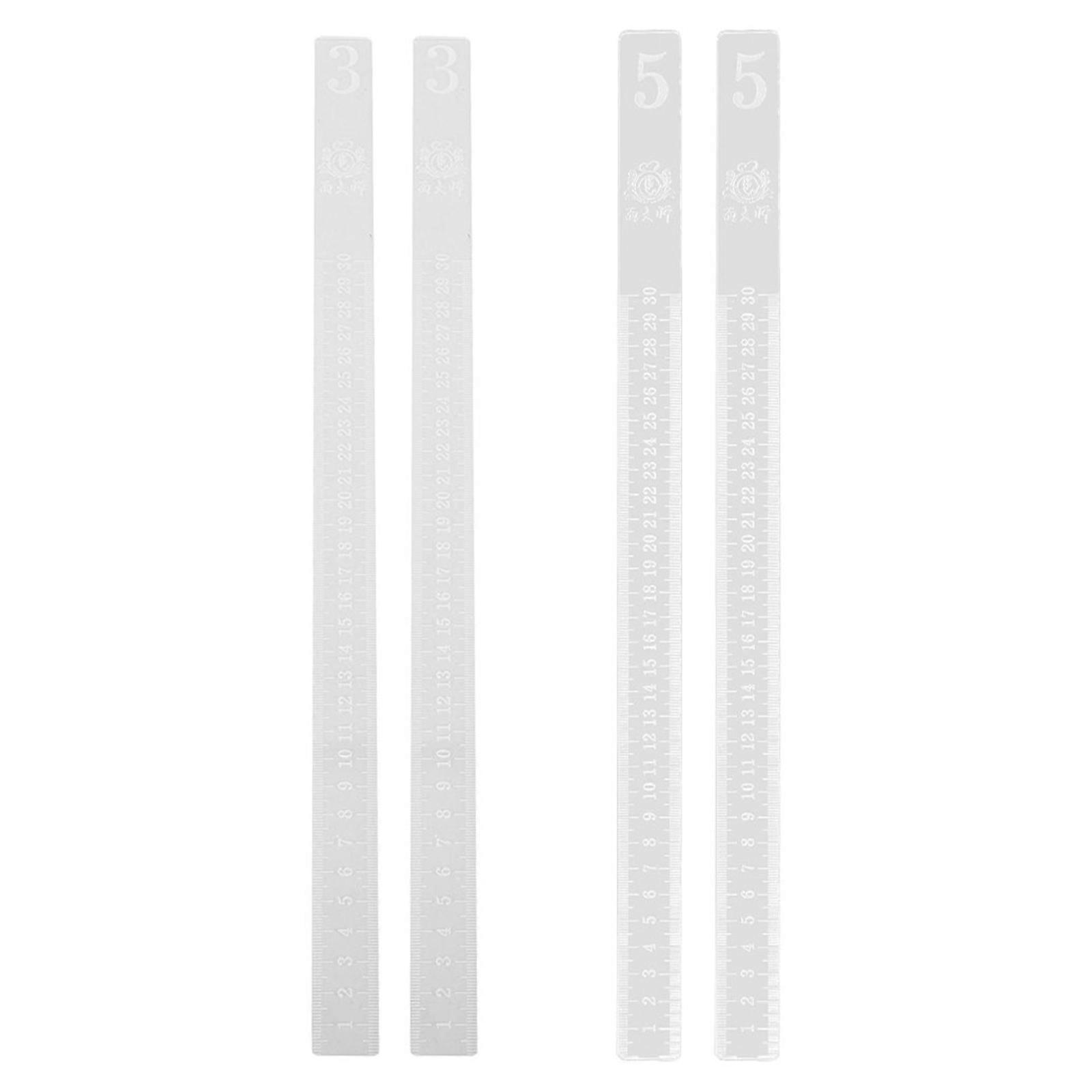 Measuring Dough Strips 6 Pairs Baking Aid Set 15.72X0.98X0.20In Rectangular Acrylic Ideal For Professional Bakers