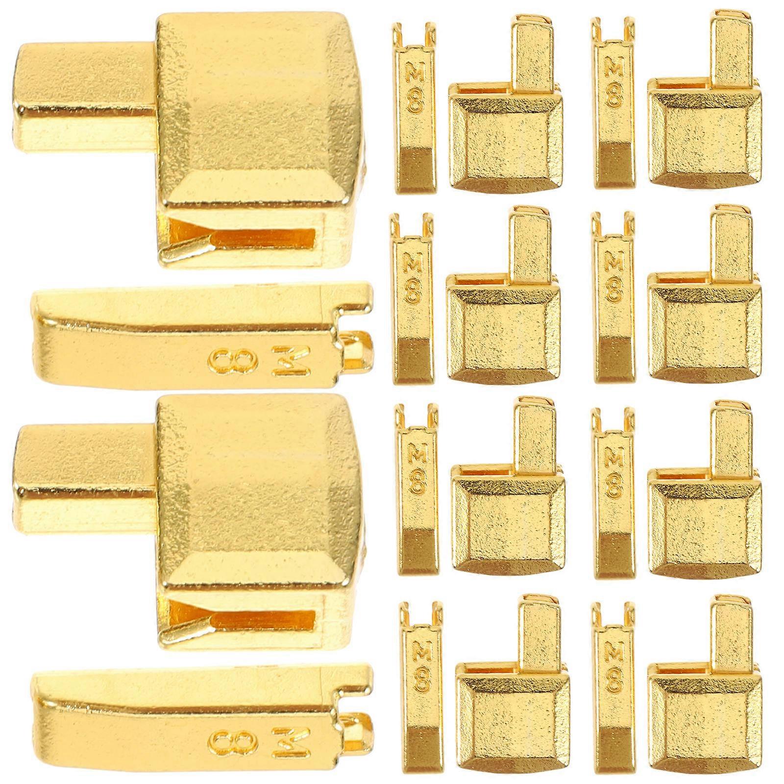 Metal Zipper Stop Golden Zipper Stops for Repairing 5Sets Replacement