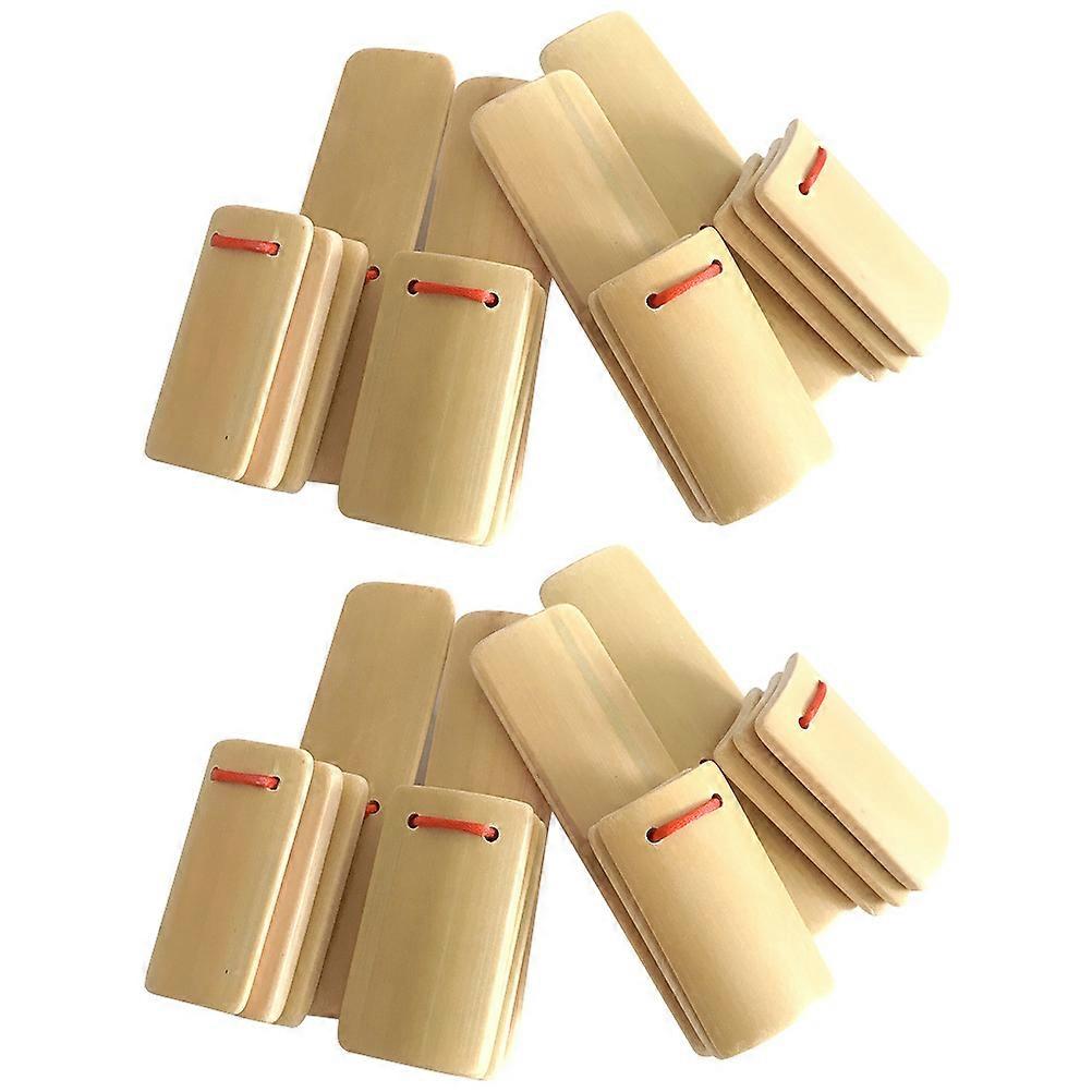 Allegro Clapper Bamboo Clappers for Stage Performance 16Pcs Set