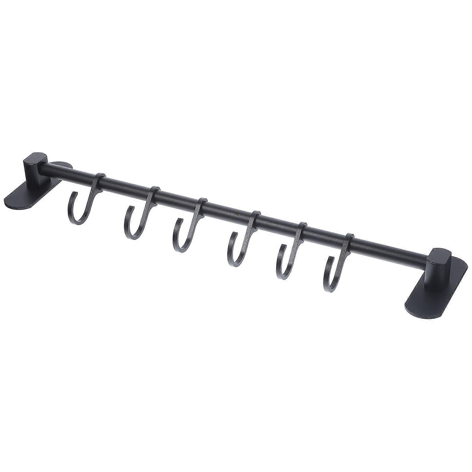 Kitchen Utensil Bar 6-Hook Hanging Rack for Kitchen Organization 2Pcs