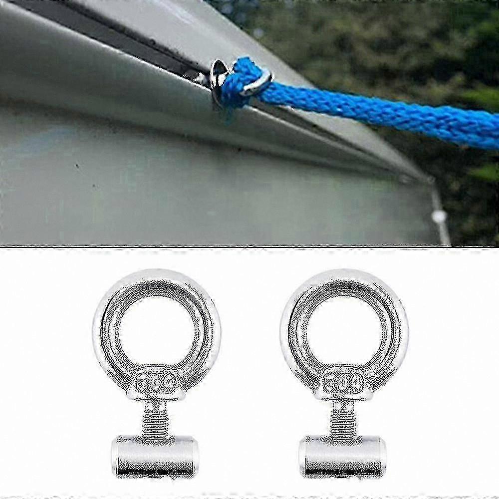 2-Pack Stainless Steel Awning Rail End Caps for RVs, Vans, and Trailers