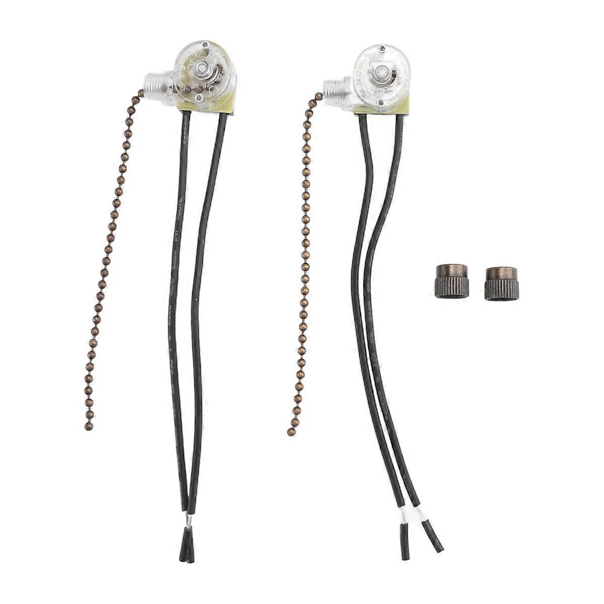 Ceiling Fan Light Switch Zing Ear ZE-109 Light Switch 2Pcs Bronze