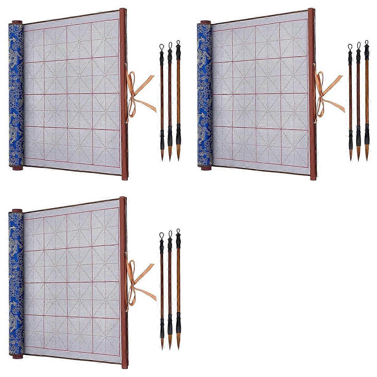 Reusable Water Writing Magic Cloth Inkless Chinese Calligraphy Set of 3 Traditional Calligraphy Writ