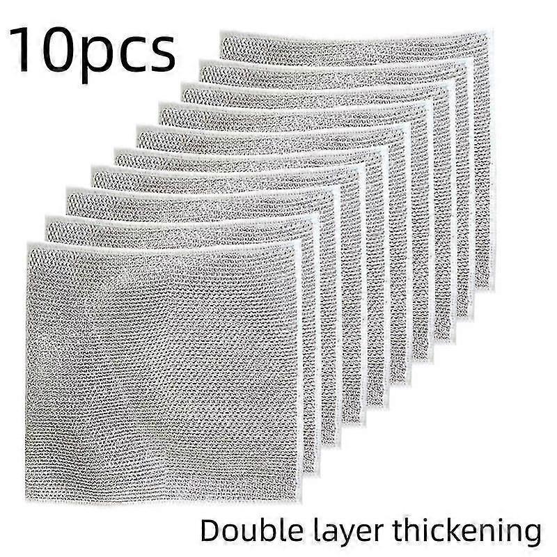 10x Multipurpose Wire Dishwashing Rags For Wet And Dry, Wire Dishwashing Rag