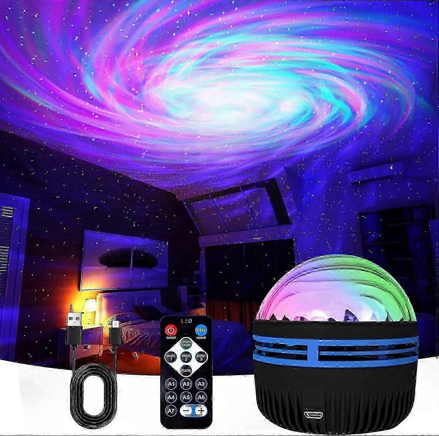 Galaxy Projektor, Black Hole Projektor mit Fernbedienung für Erwachsene BedroomC