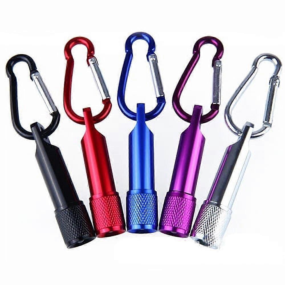 HEVIRGO Mini LED Flashlight Outdoor Mini LED Flashlight Carabiner Clip Keychain Portable Sports Torch Lamp
