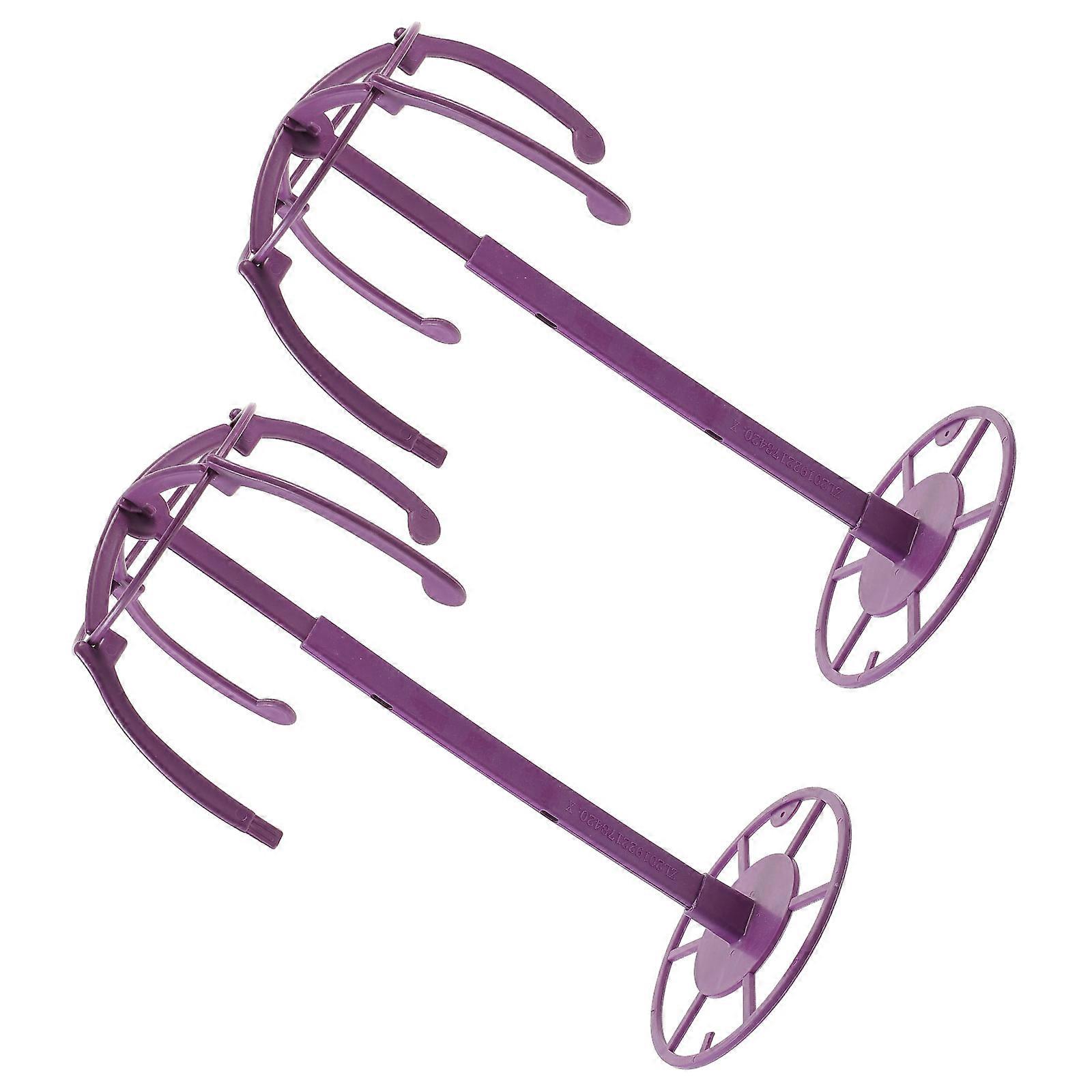 Wig Stand Plastic Holder for Display 2Pcs Multifunctional Folding Wig Head Holder