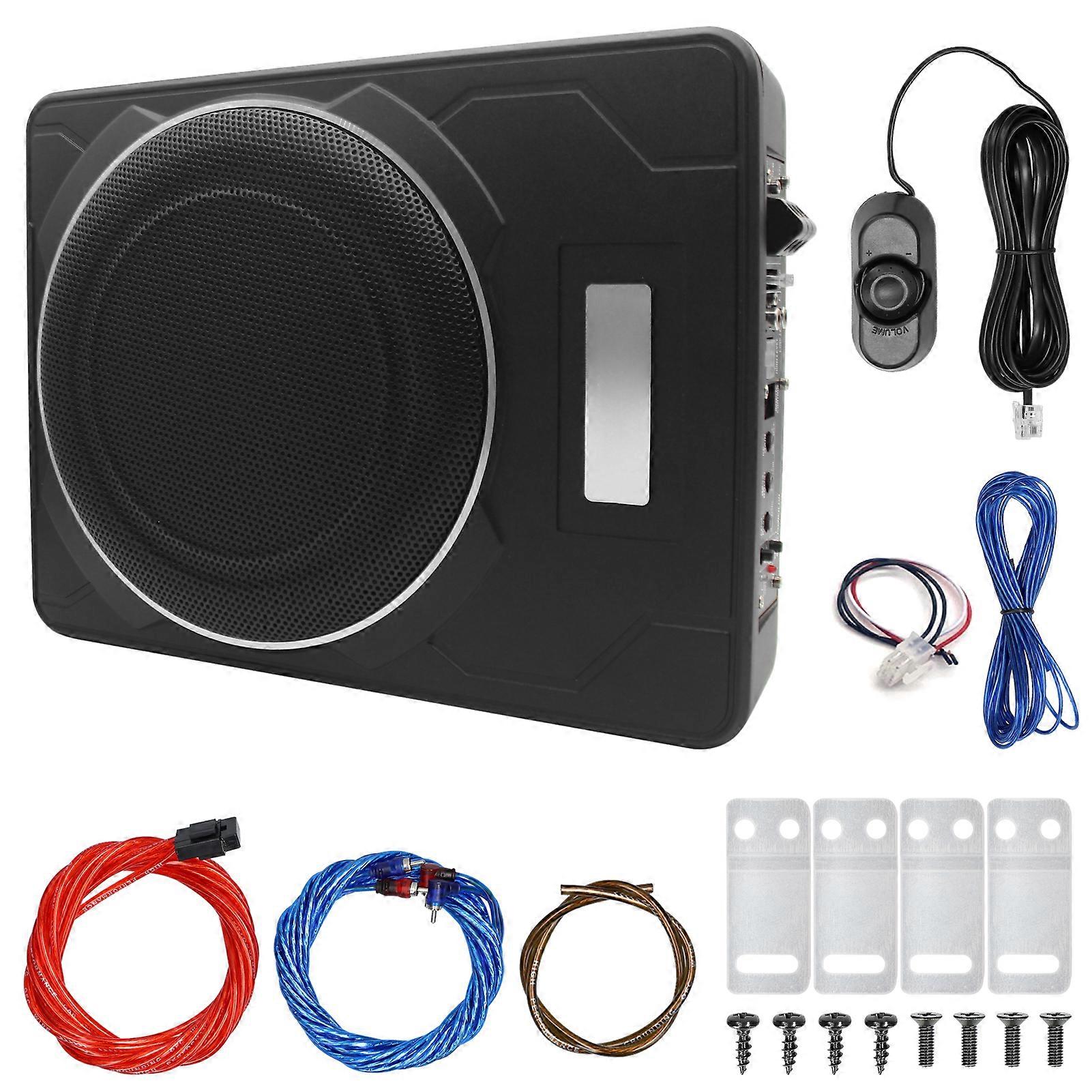 10" 1200W Slim Under Seat Car Subwoofer with Built-in Amp