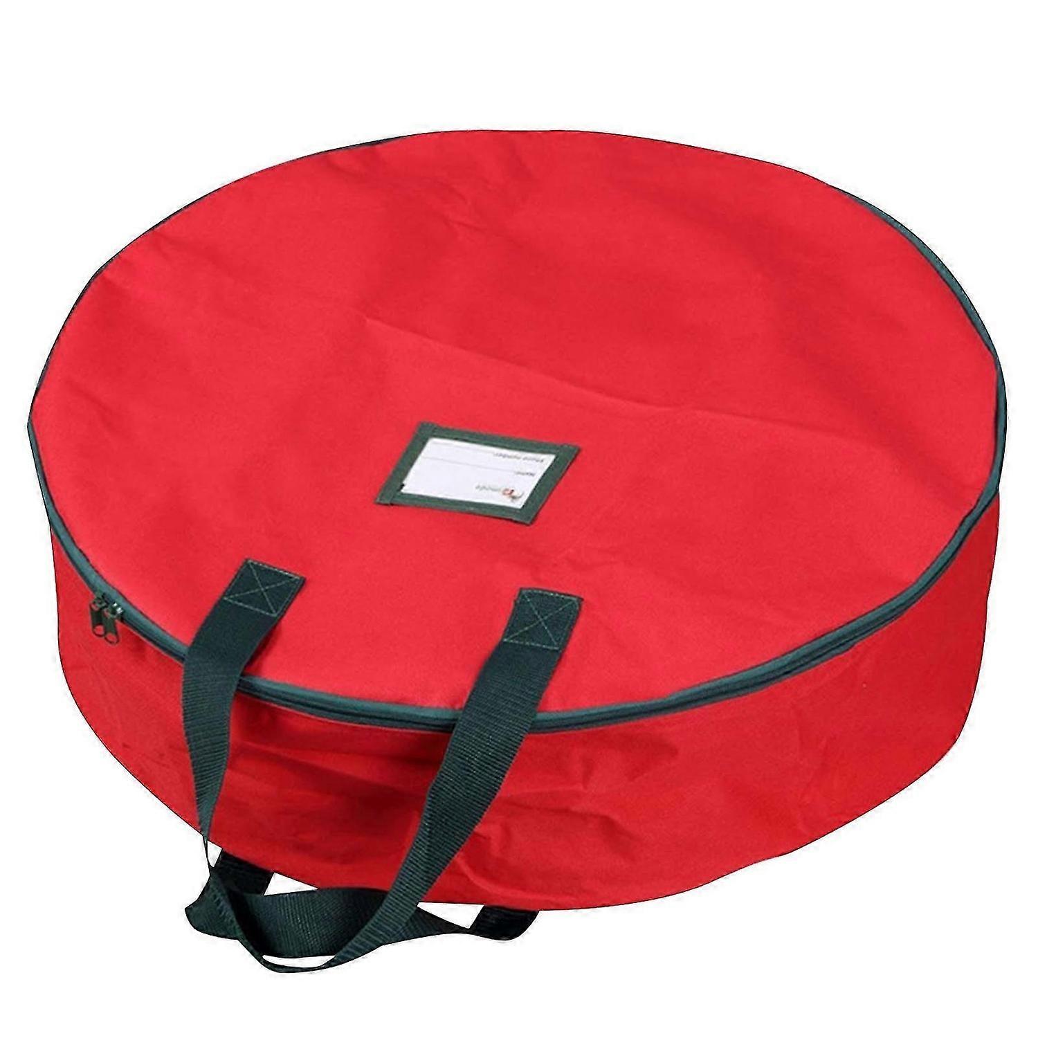 Storage Boxes 60/76/90 CM Round Single-layer Cover Storage Bag Wreath Storage Bag_c24070489