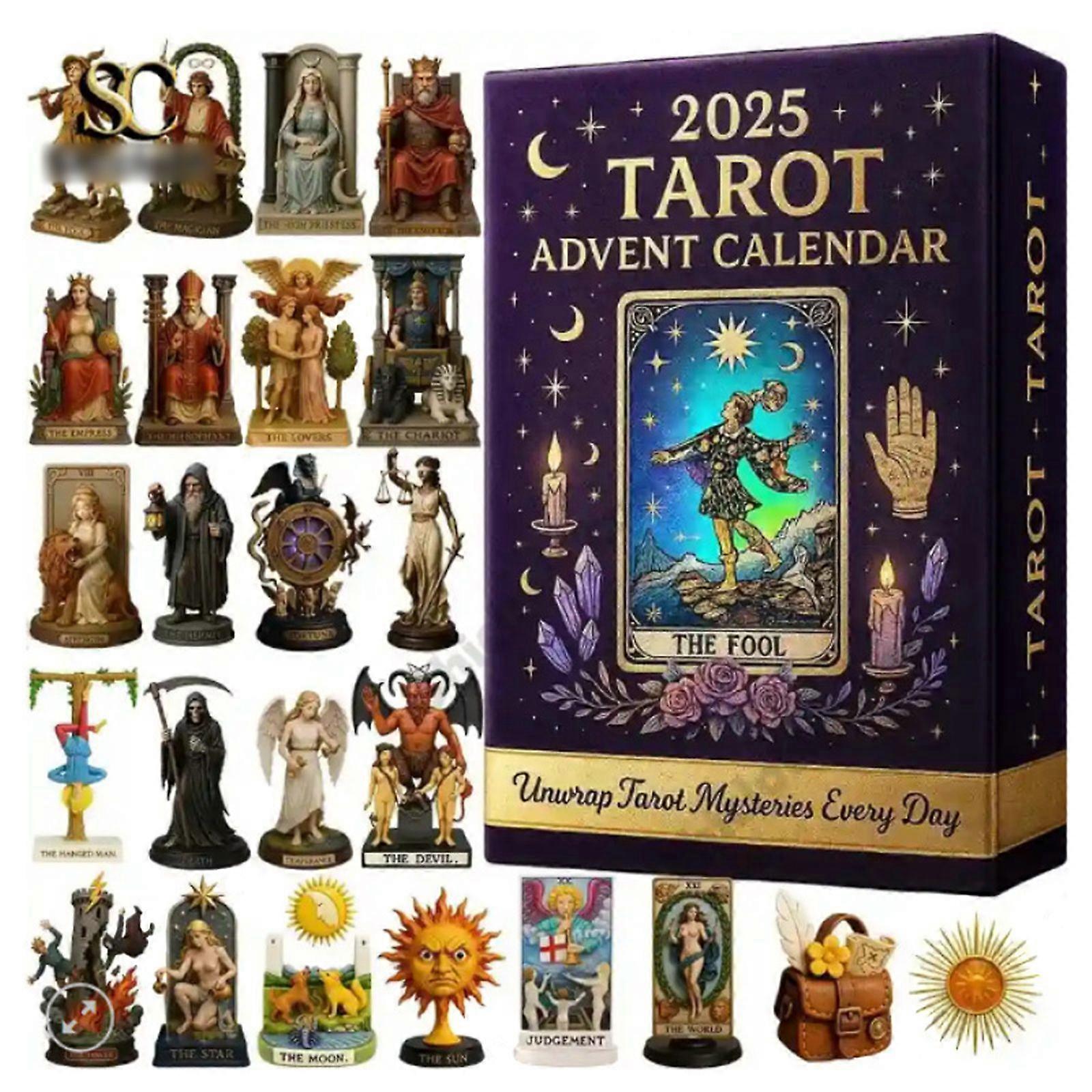 2025 Cat Themed Advent Calendar with 24 Acrylic Kitten Ornaments for Christmas Countdown Hot