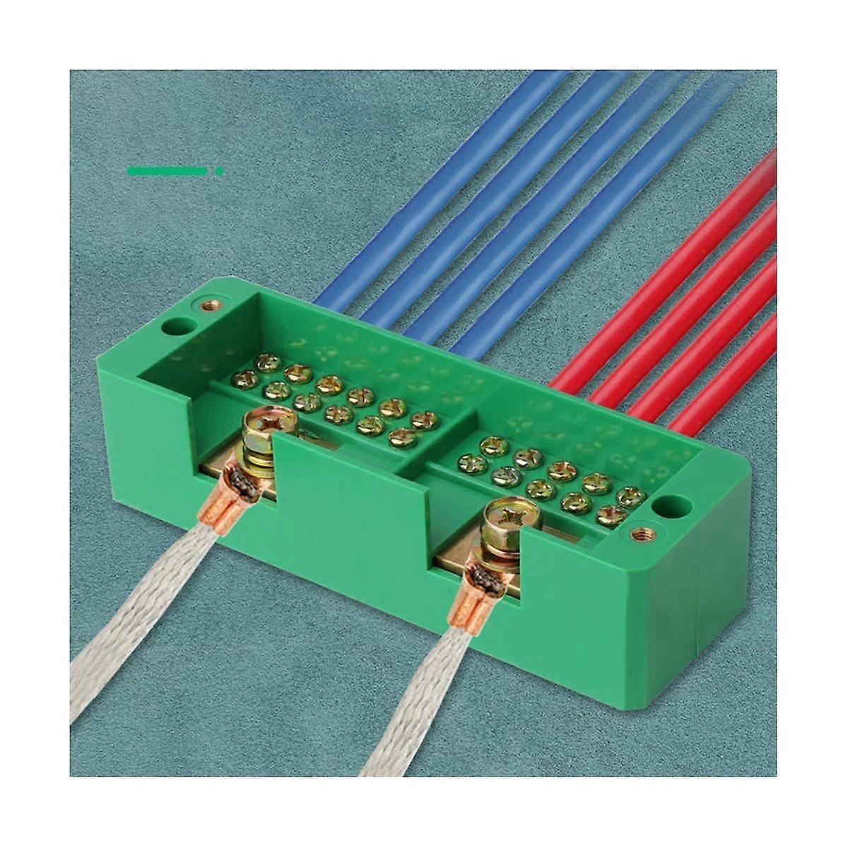 Enfas 2-i-8 utgående kopplingsbox Hushållsfördelningsbox Kopplingsdosa Kopplingsplint 220 V (8 ut)