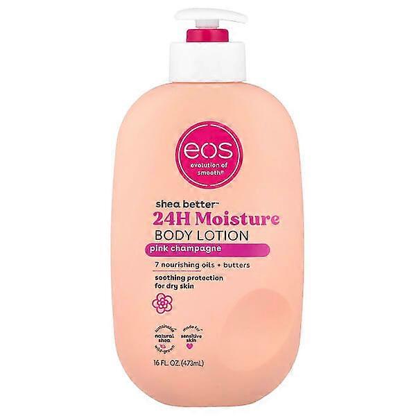 EOS, Shea BetterÃÂÃÂÃÂÃÂ¢ÃÂÃÂÃÂÃÂÃÂÃÂÃÂÃÂ¢, 24H Moisture Body Lotion, Pink Champagne, 16 fl oz (473 ml)