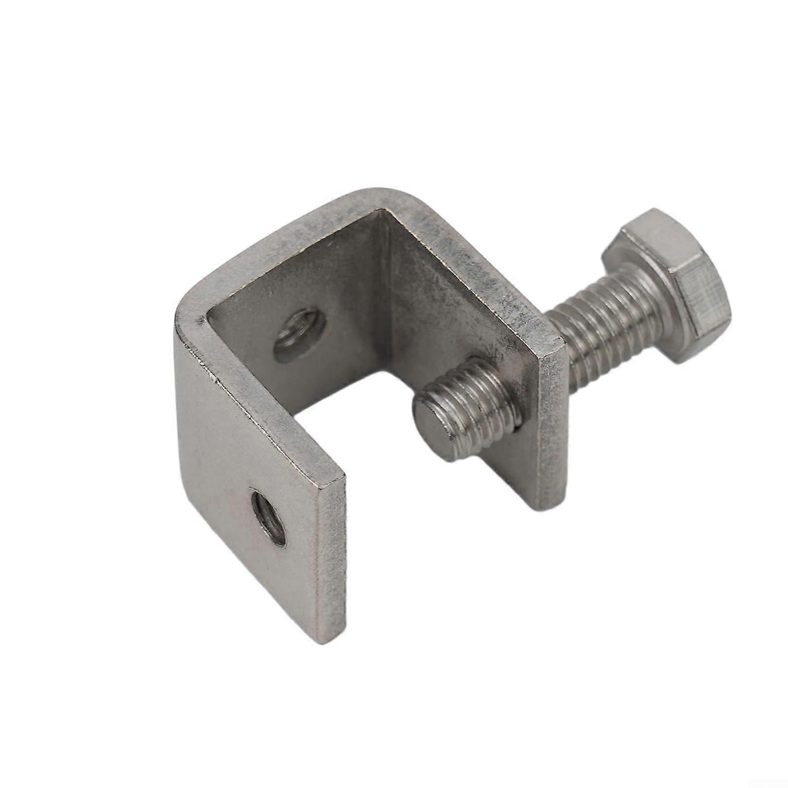 Stainless Steel C Clamps M6 Threaded Hole 020mm Clamp Range Silver Finish Cabinet Hardware Table Installation 1 Piece