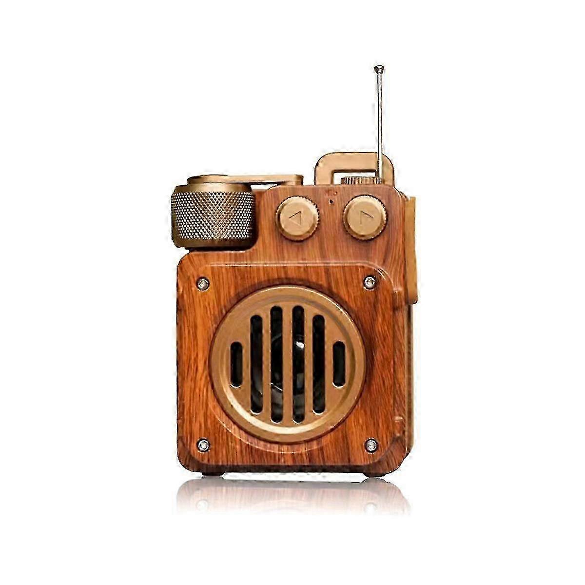 Retro Radio Bluetooth Speaker, Clear Sound Portable Wireless Retro Speaker for Kitchen Table Old Fa